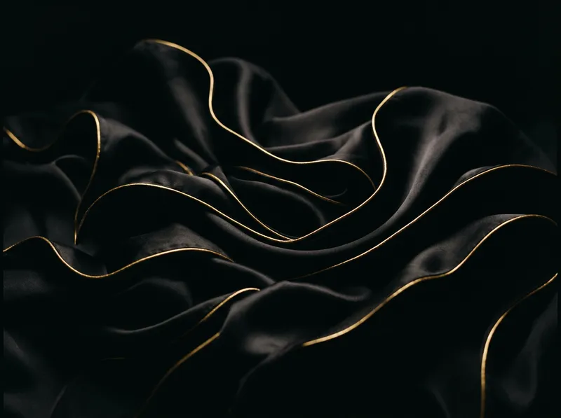 Seda negra com rim light dourado